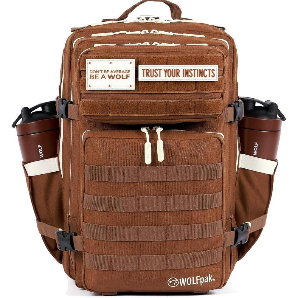 WOLFpak 45L Backpack (Mocha Brown) Camping, Hiking, Gym Backpack