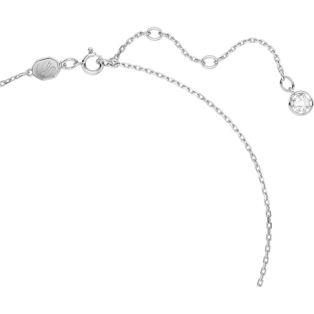 Collar colgante Swarovski con piedra rosa y cristales claros, cadena fina, ideal para un estilo sofisticado y elegante