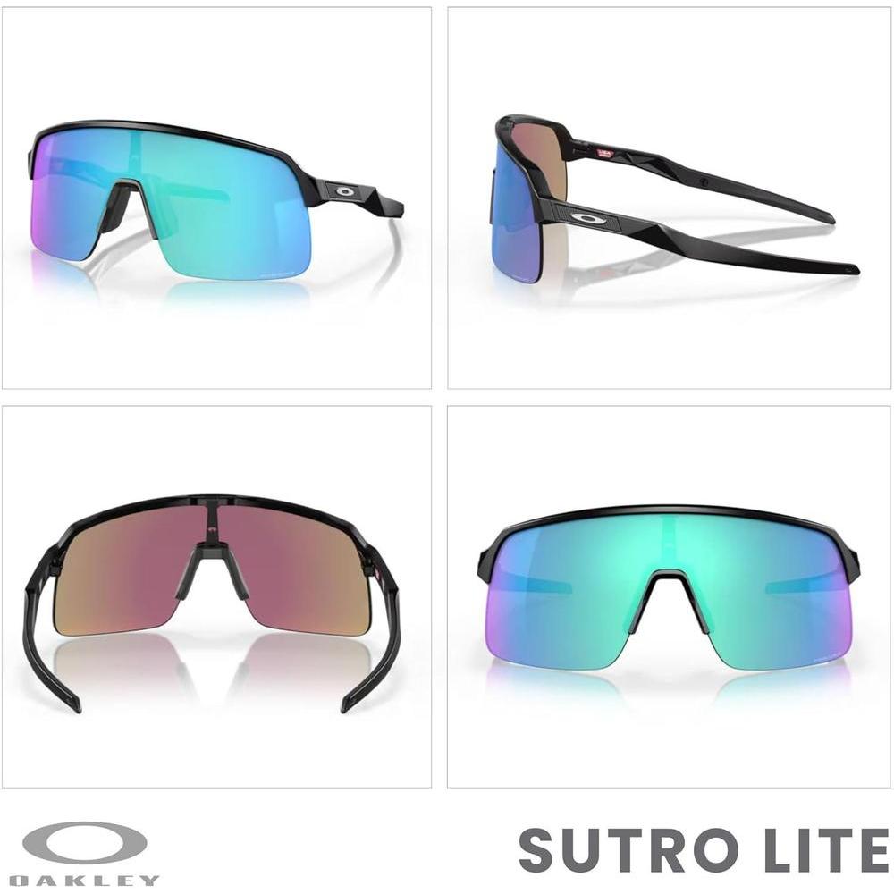 Oakley Sutro Lite OO9463 - Lentes de sol rectangulares unisex con paquete de correa y kit de limpieza iWear