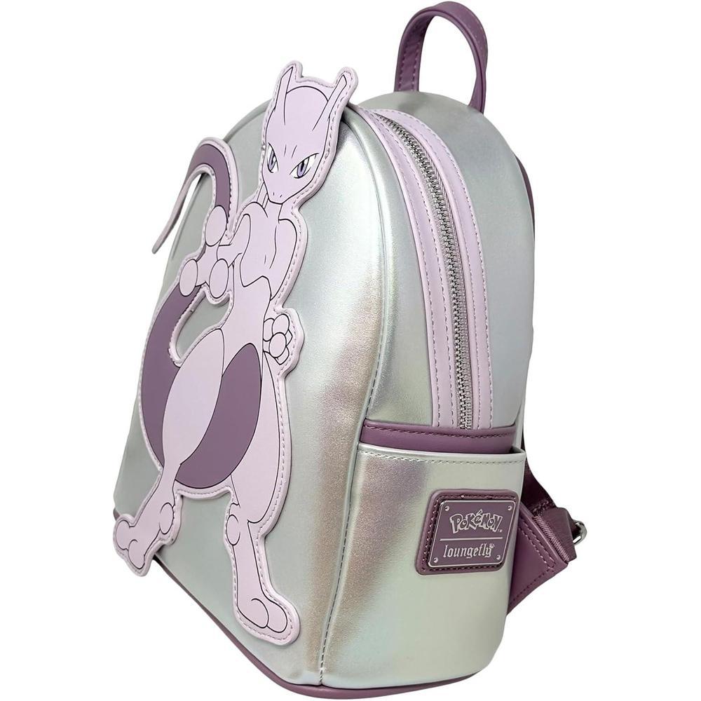 Loungefly Pokemon Mewtwo Cosplay - Bolso de hombro con doble correa para mujer, Púrpura, Casual