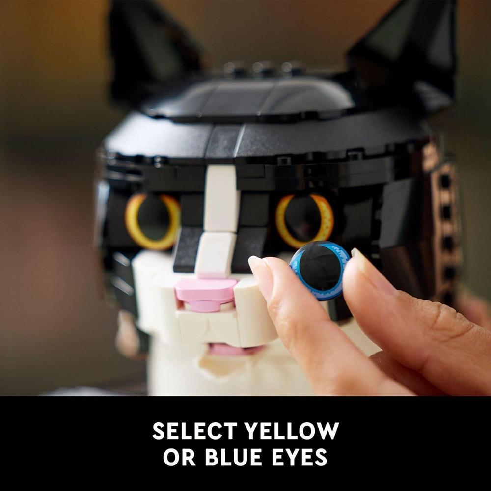 LEGO Ideas Tuxedo Cat - Juego de construcción para adultos, decoración del hogar, regalo para amantes gatos y mujeres