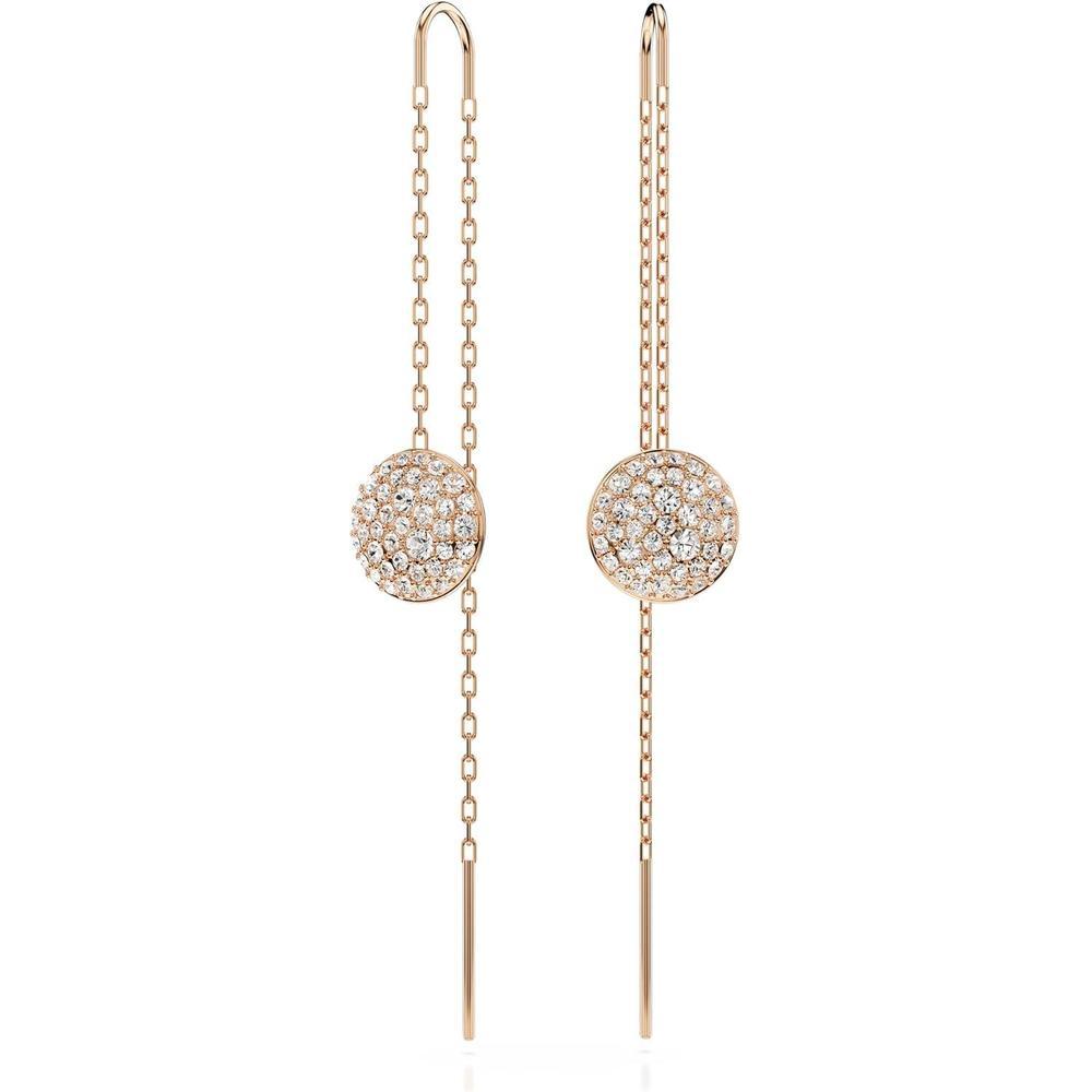 Swarovski Meteora Earrings Collection, Meteor Inspired Design with Snow Pavé of Clear Round Crystals