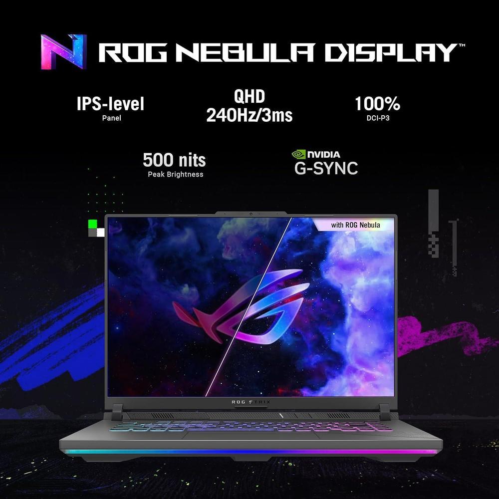 ASUS ROG Strix G16 (2024) 16" 16:10 QHD 240Hz Intel Core i9 16GB DDR5 1TB SSD RTX 4070