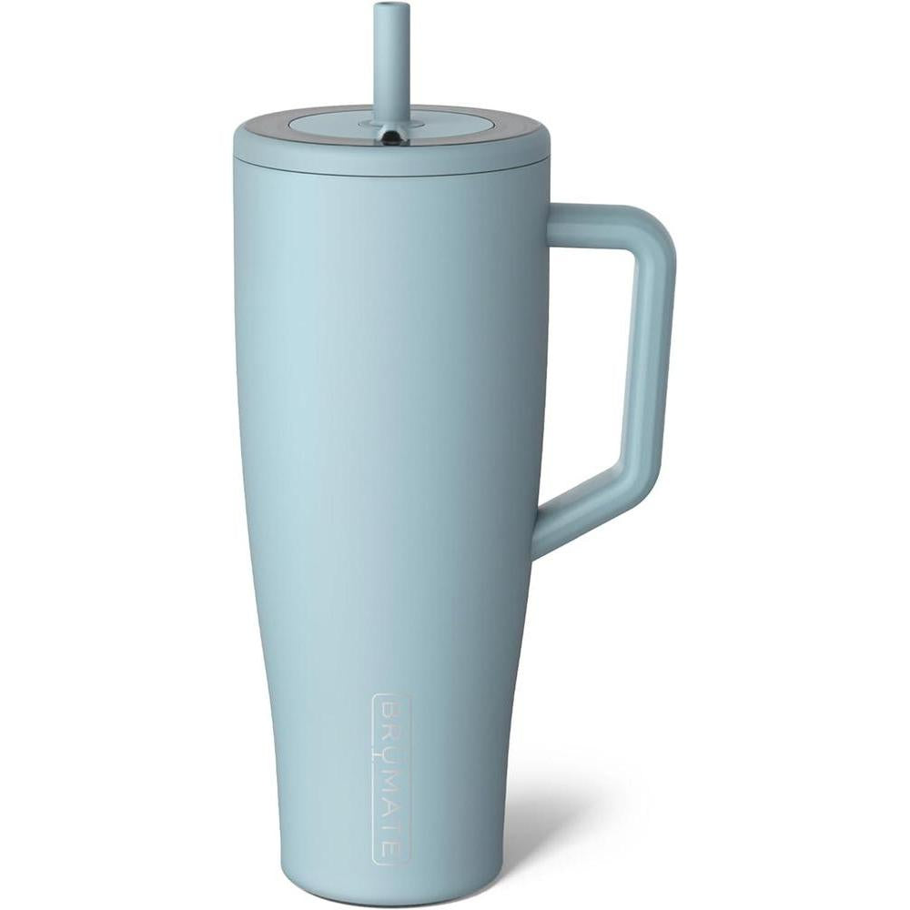 BrüMate Era 40 oz Tumbler with Handle and Straw | 100% Leakproof Insulated Tumbler with Lid and Straw | Made of Stainless Steel | Cup Holder Friendly Base | 40oz (Mist)