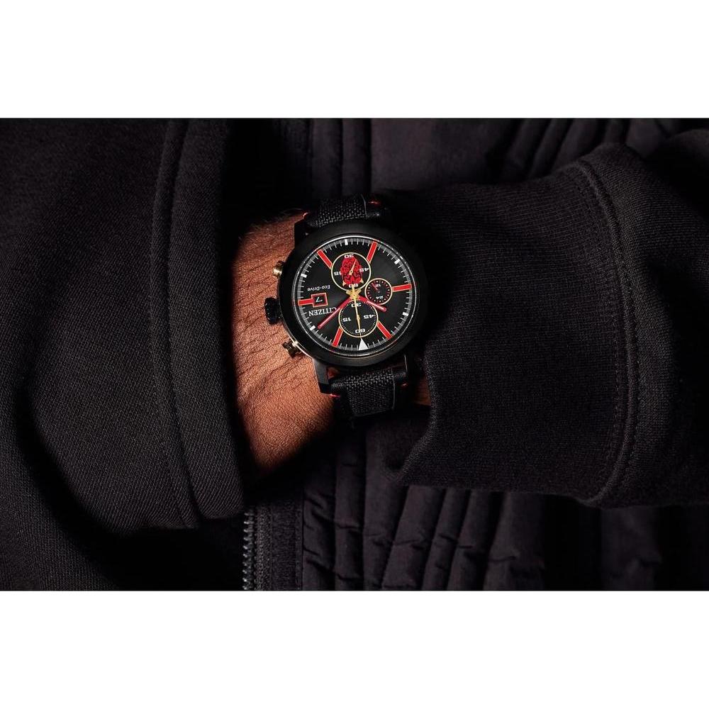 Citizen Eco-Drive Star Wars Darth Maul Mastermind cronógrafo negro con correa de nailon y esfera negra, modelo CA0766-02W