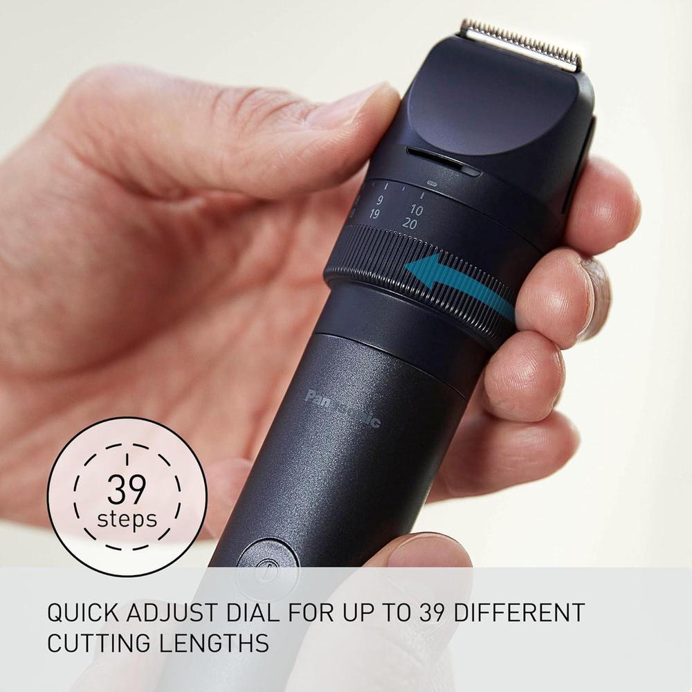 Panasonic Recortadora eléctrica multiforma para barba y cabello con sistema avanzado de cuchillas, impermeable para uso en húmedo y seco