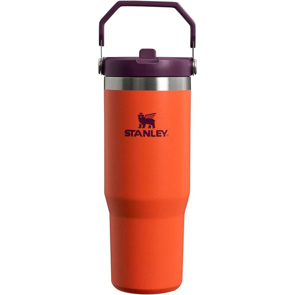 Stanley IceFlow Stainless Steel Tumbler Vacuum Insulated Water Bottle for Home, and Car Reusable Cup with Straw Leak Resistant Flip Cold for 12 Hours or Iced for 2 Days, Tigerlily Plum, 30 OZ / 0.89 L