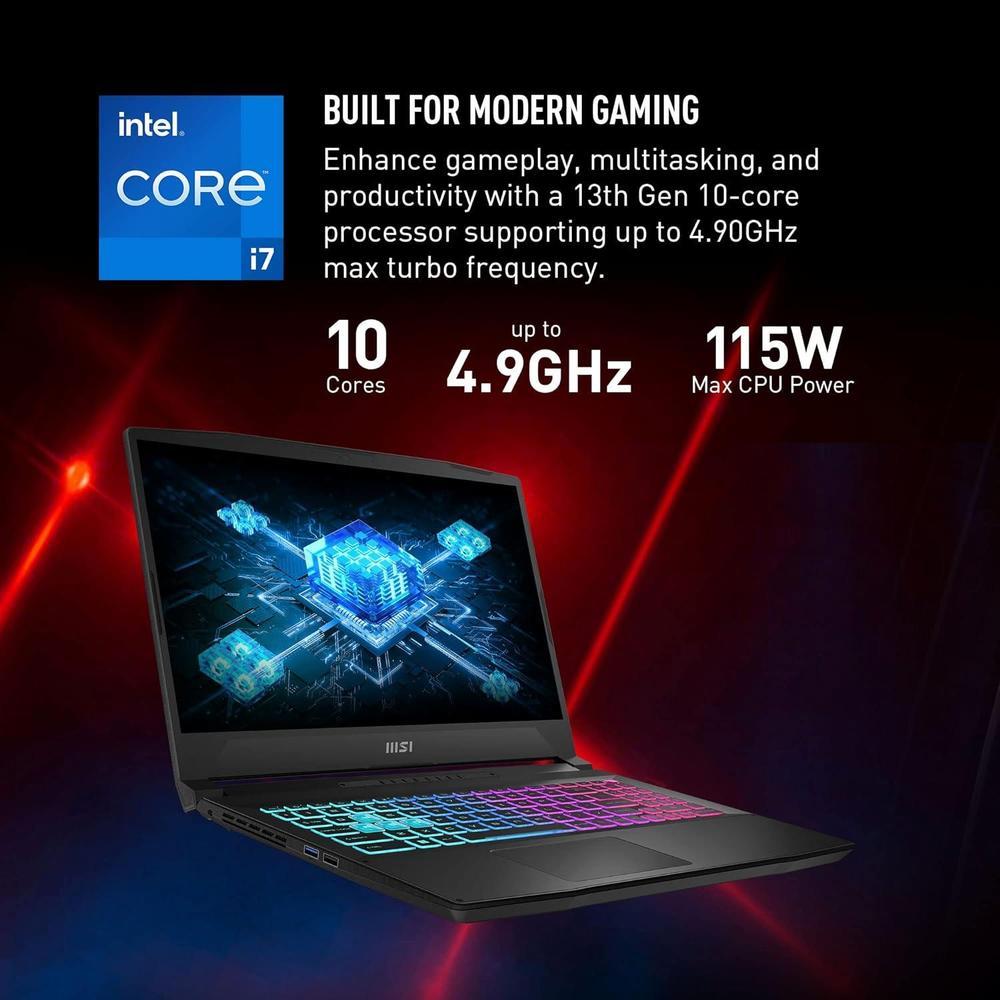 MSI Katana 15 Gaming Laptop 15.6" 165Hz QHD: Intel Core i7-13620H, NVIDIA GTX 4070, 16GB DDR5, 1TB NVMe SSD, Cooler Boost 5, Win 11: Negro