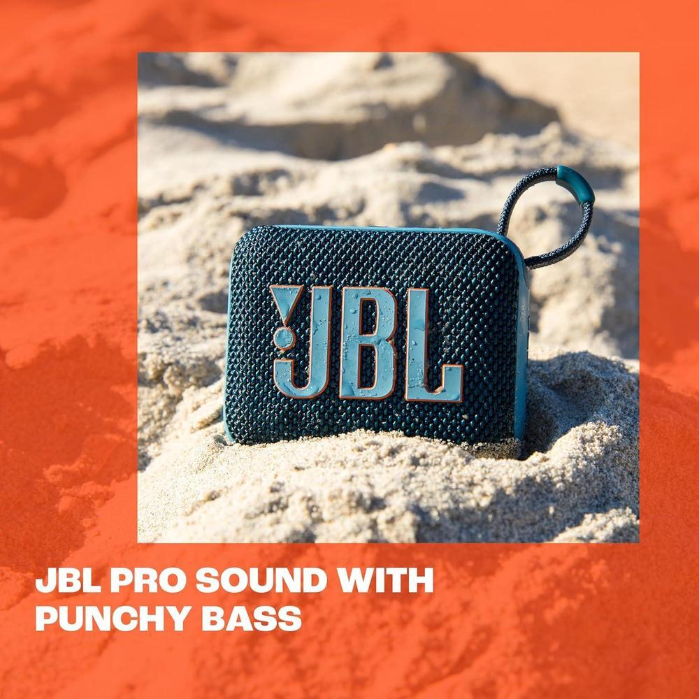 JBL Go 4 - Bocina Bluetooth ultraportátil con sonido JBL Pro, resistente al agua y polvo, batería de larga duración