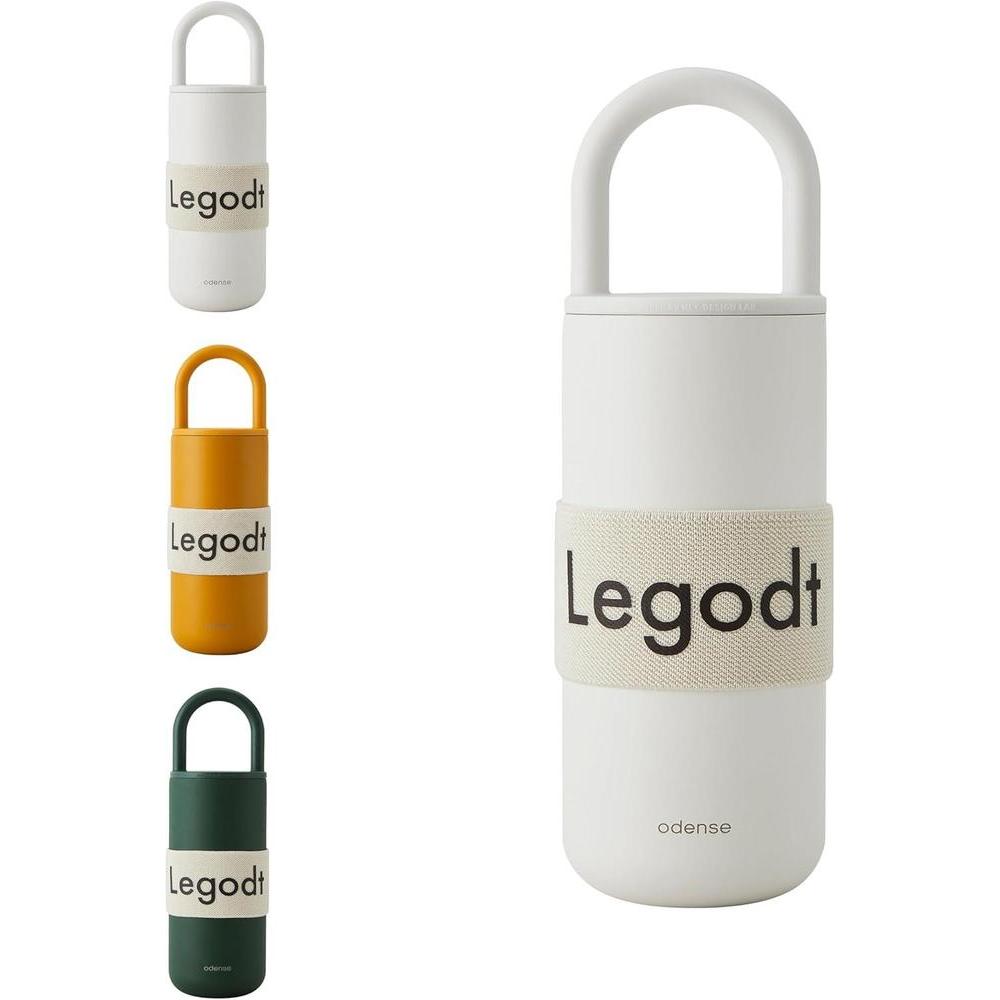 Odense Legodt Loop Tumbler 20oz with Lid and Handle - Insulated Tumbler with Leak-Resistant Lid - Double Stainless Steel Travel Coffee Mug, Water Bottle, Keeps Drinks Hot or Cold(Vanilla Cream)