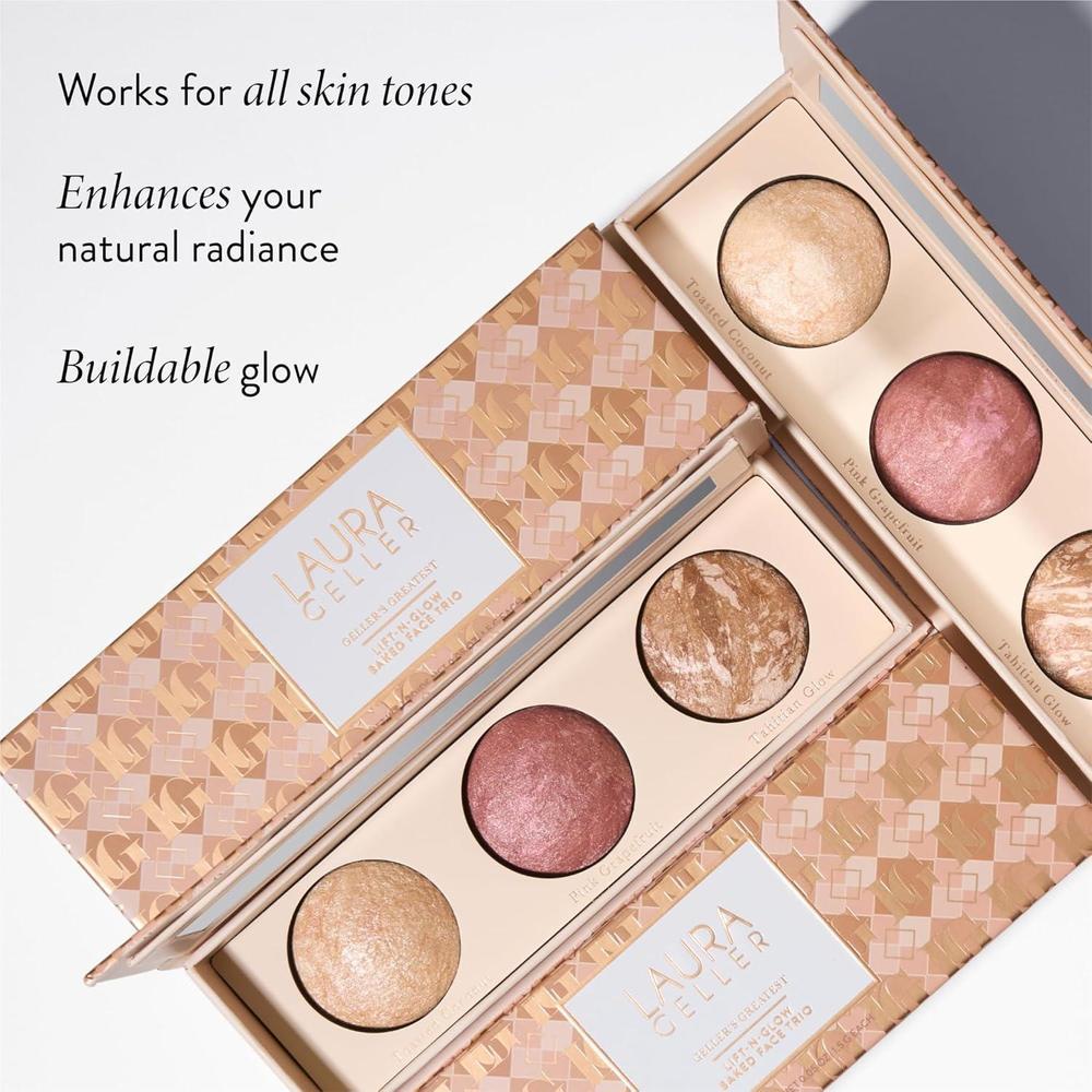 Paleta De Maquillaje Laura Geller Lift-n-Glow Trio - Iluminador, Rubor, Bronceador