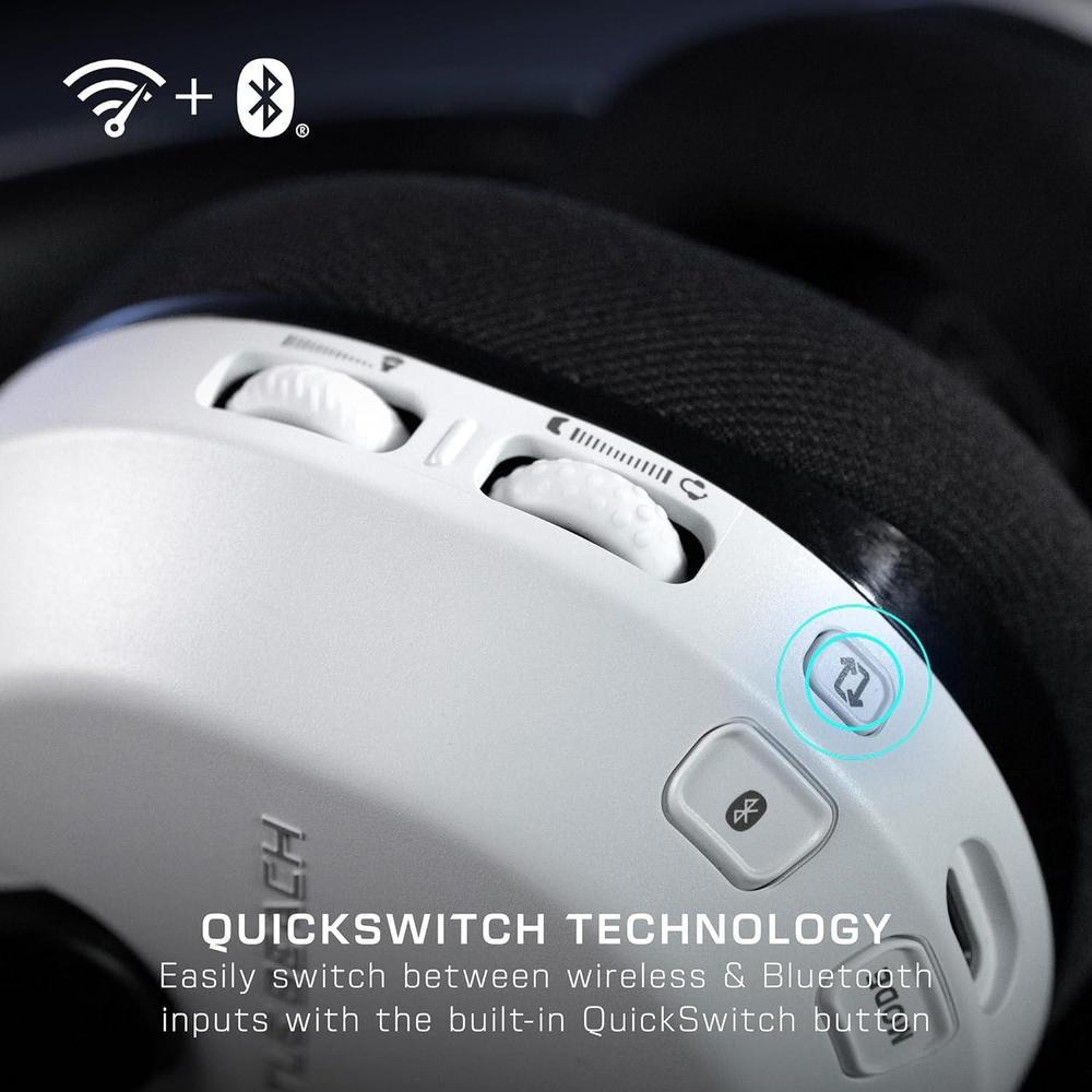 Turtle Beach Stealth 600 Auriculares Inalámbricos Gaming Multiplataforma con Bluetooth y Micrófono Cancelación de Ruido, Blanco