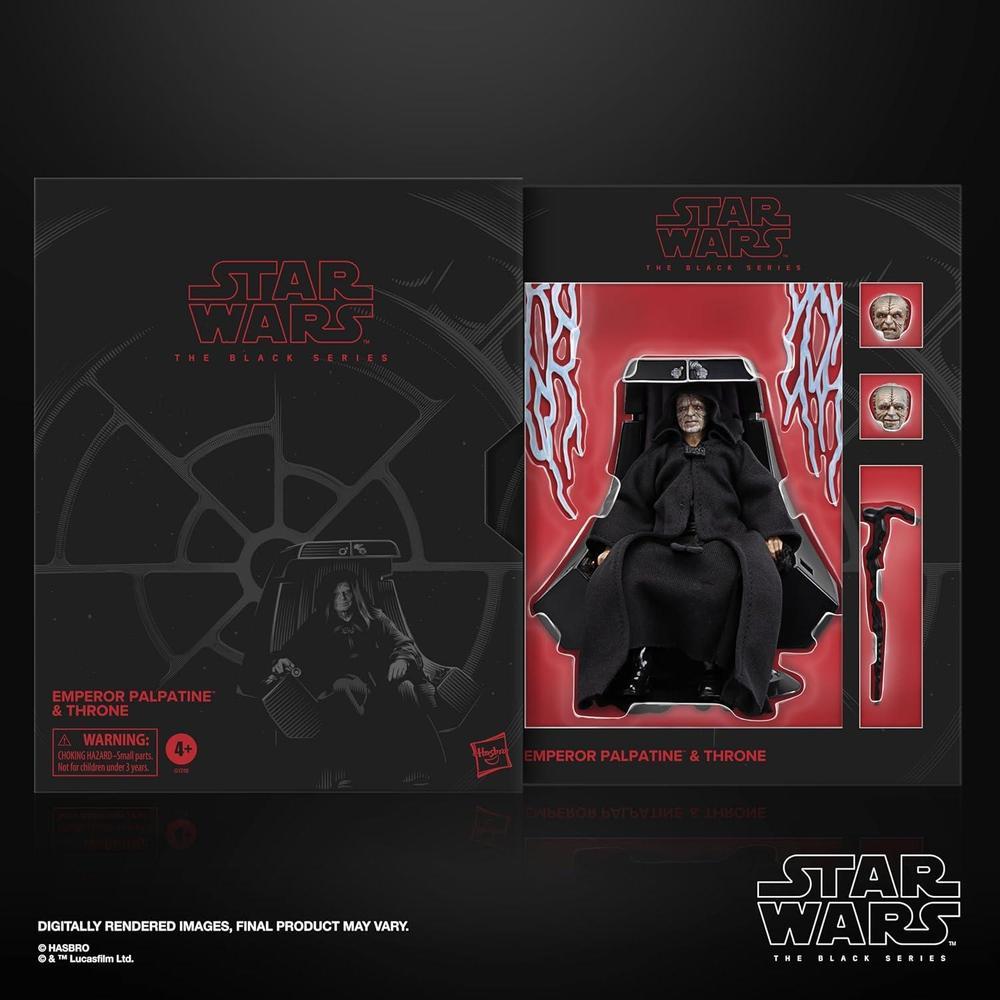 Figura coleccionable Emperor Palpatine & Throne de Star Wars The Black Series exclusiva de Amazon