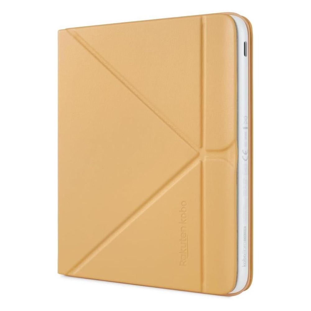 Kobo Libra Colour SleepCover | Amarillo mantequilla | Tecnología Sleep/Wake, soporte de 2 vías, cuero vegano, compatible