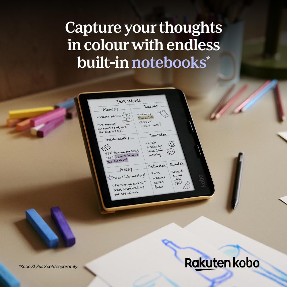 Kobo Libra Colour — eReader a Color 7" E Ink Kaleido 3, Resistente al Agua, Audiolibros