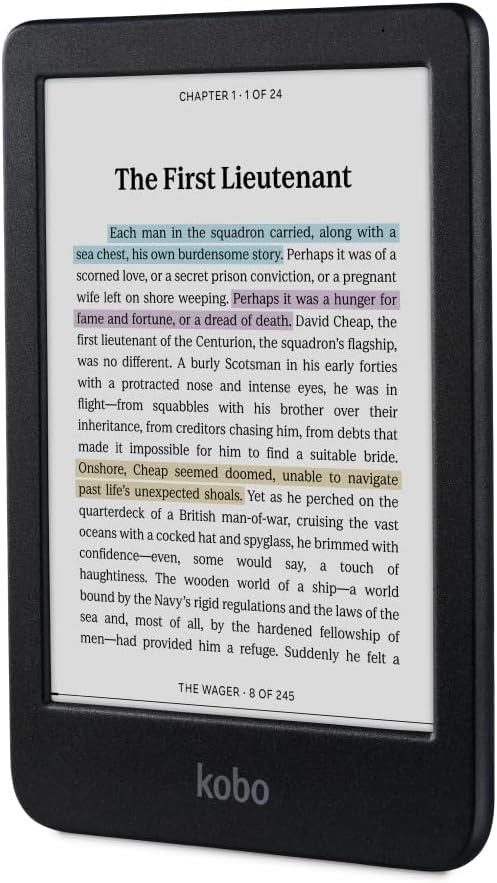 Kobo Clara Colour — eReader a Color 6" E Ink Kaleido 3, Resistente al Agua, 16GB, Negro