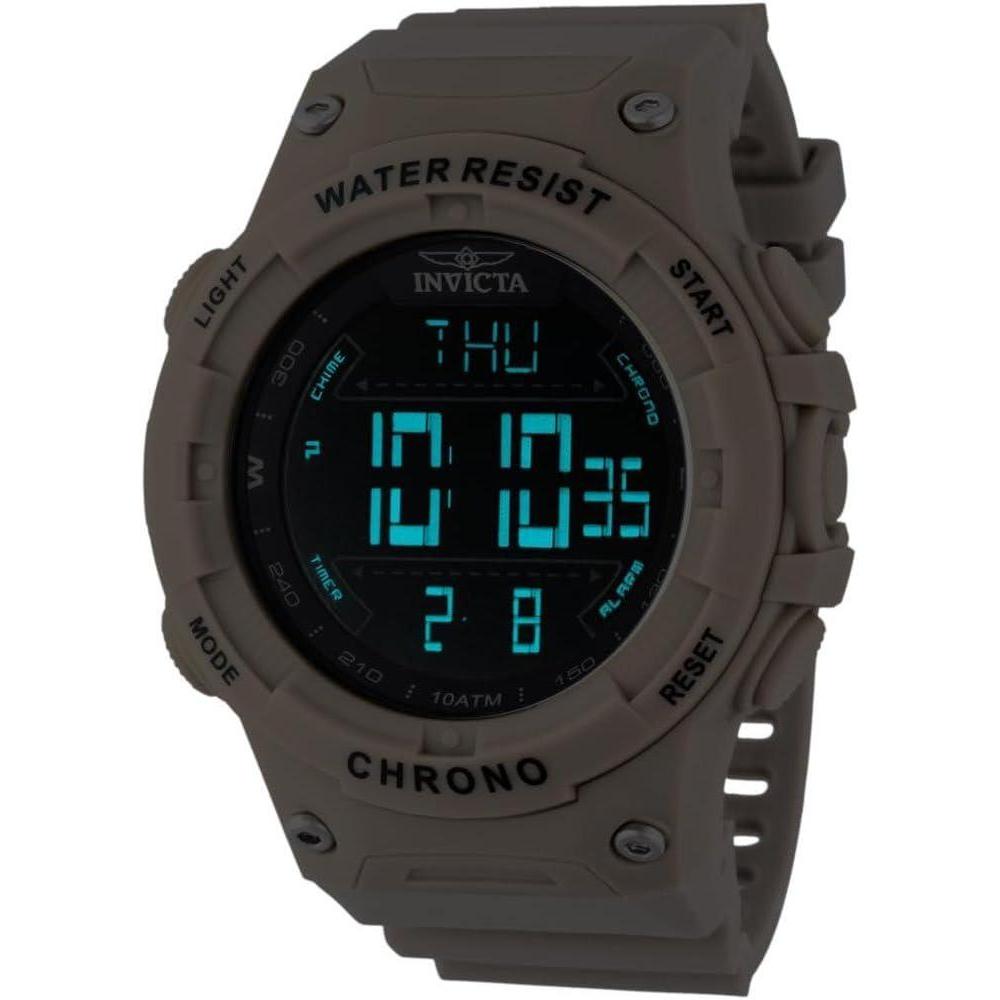 Invicta Reloj Racing para Hombre con Movimiento Digital, Resistente al Agua y Correa de Poliuretano con Hebilla