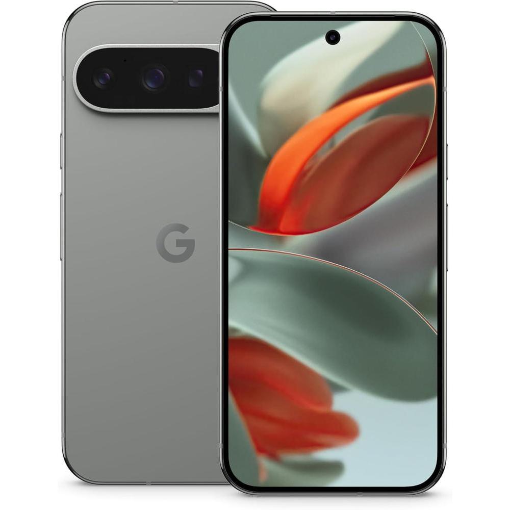 Google Pixel 9 Pro - Unlocked Android Smartphone with Gemini, Triple Rear Camera System, 24-Hour Battery, and 6.3" Super Actua Display - Hazel - 128 GB
