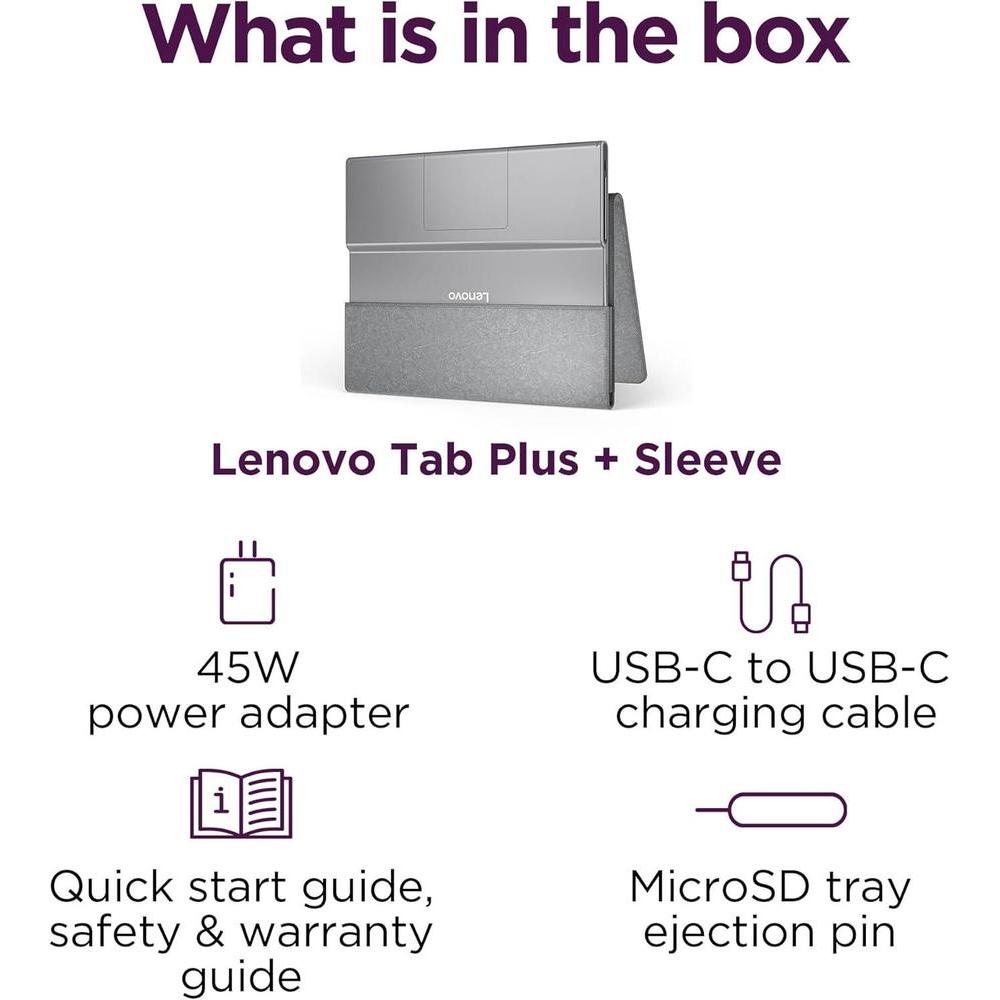 Lenovo Tab Plus - 2024 - Tablet Premium - 8 Altavoces JBL - Pantalla Táctil LCD 2K De 11.5" - 8GB De Memoria - 128GB De Almacenamiento