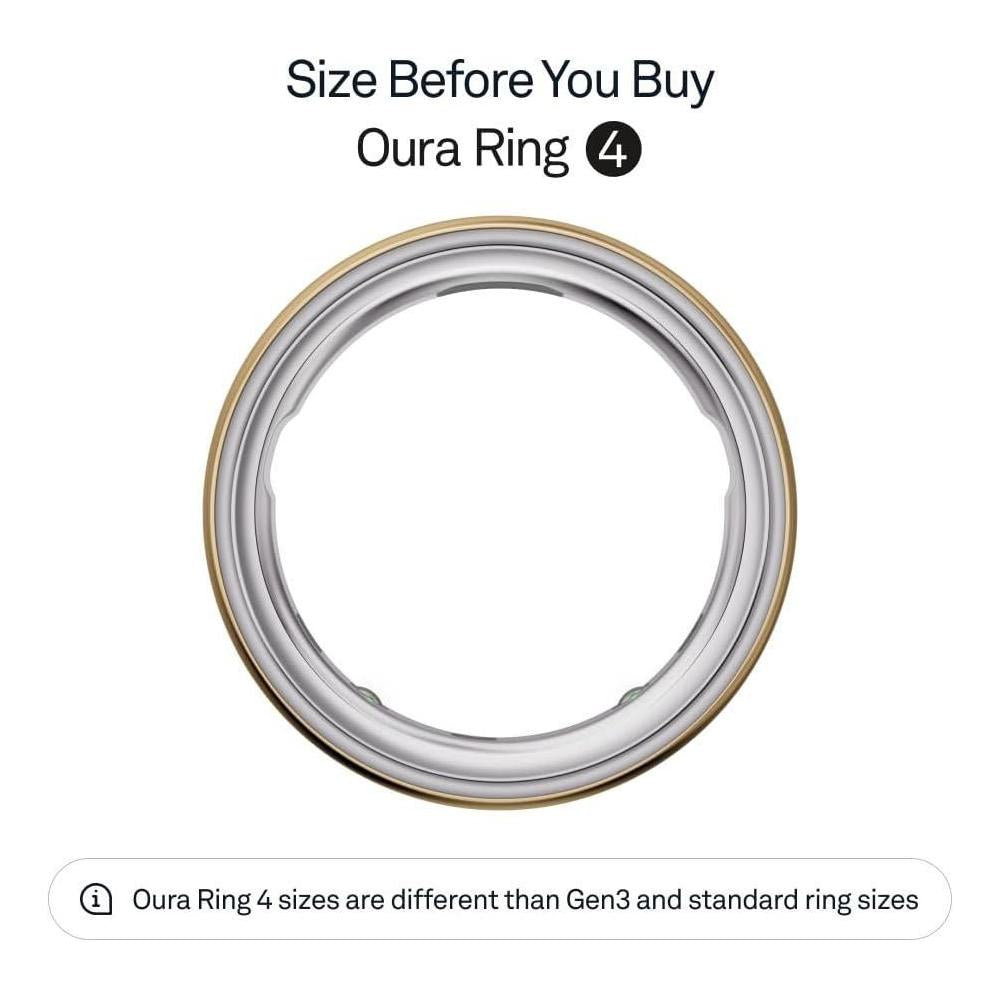 Oura Ring 4 en Oro, seguimiento de salud integral, compatible con iOS y Android, resistente y cómodo