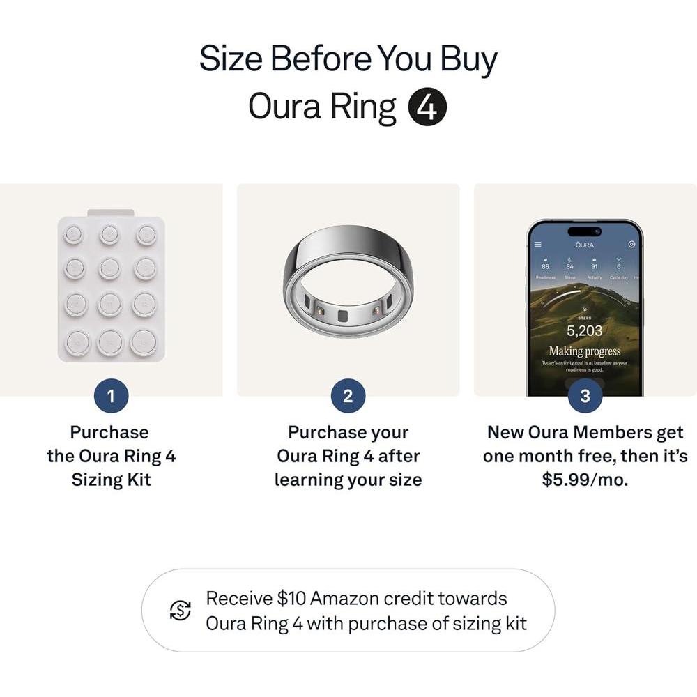 Anillo Oura 4 Plata - Monitoriza métricas de salud como sueño, actividad y más. Incluye conectividad Bluetooth y larga duración