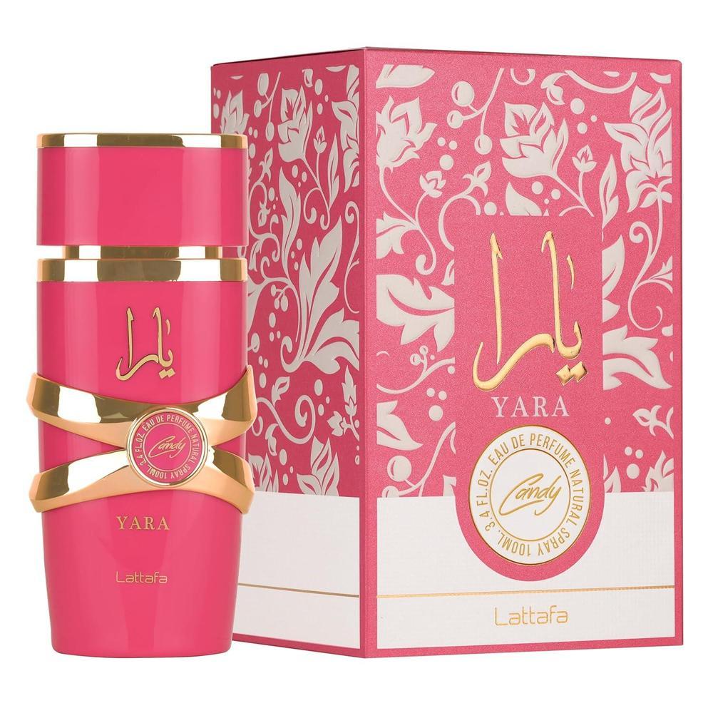 Lattafa Yara Candy - Perfume de vainilla, notas cítricas y florales para mujeres, fragancia de larga duración