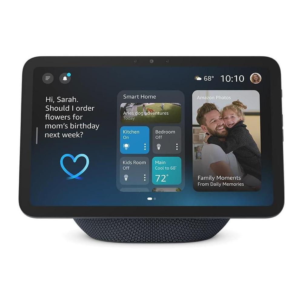 Amazon Echo Show 8 modelo reciente con pantalla HD rediseñada, audio espacial y control de Smart Home, color grafito