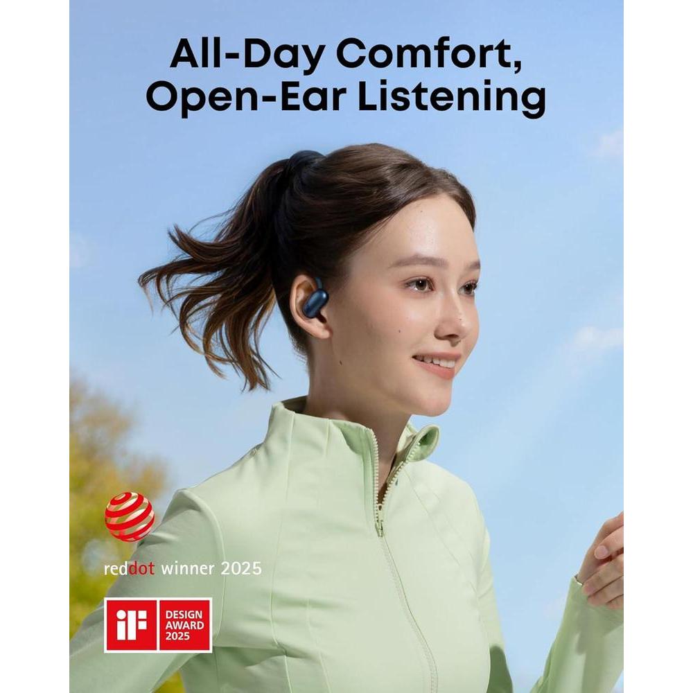 Auriculares Soundcore Aerofit 2 De Anker Con Traducción En Tiempo Real Y Graves Mejorados, Azul