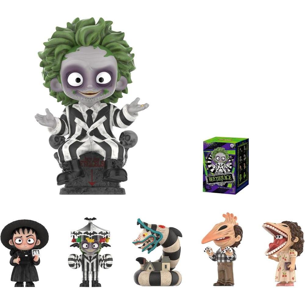 POP MART Beetlejuice Series Figures, Beetlejuice Blind Box Figures, Random Design Action Figures Collectible Toys Home Decorations, Holiday Birthday Gifts, Single Box