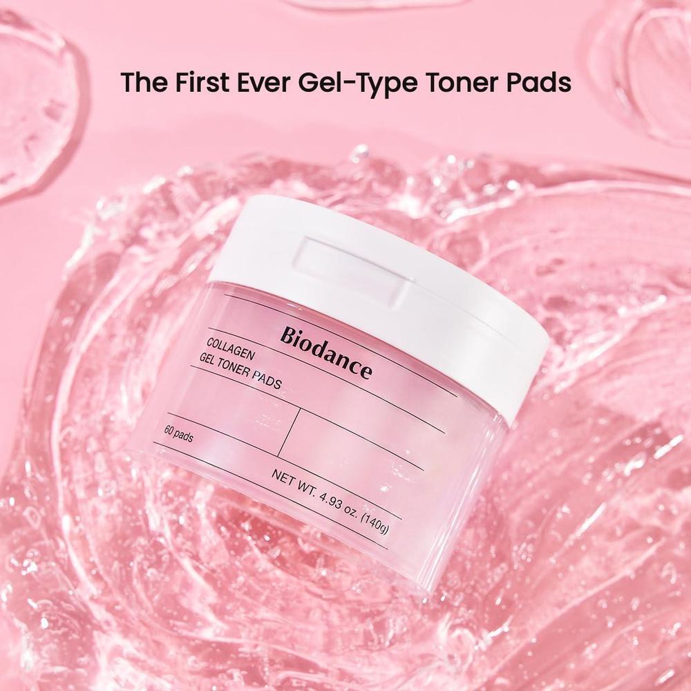 Biodance Almohadillas de tóner de gel de colágeno para minimizar poros y mejorar elasticidad, adecuado para piel sensible