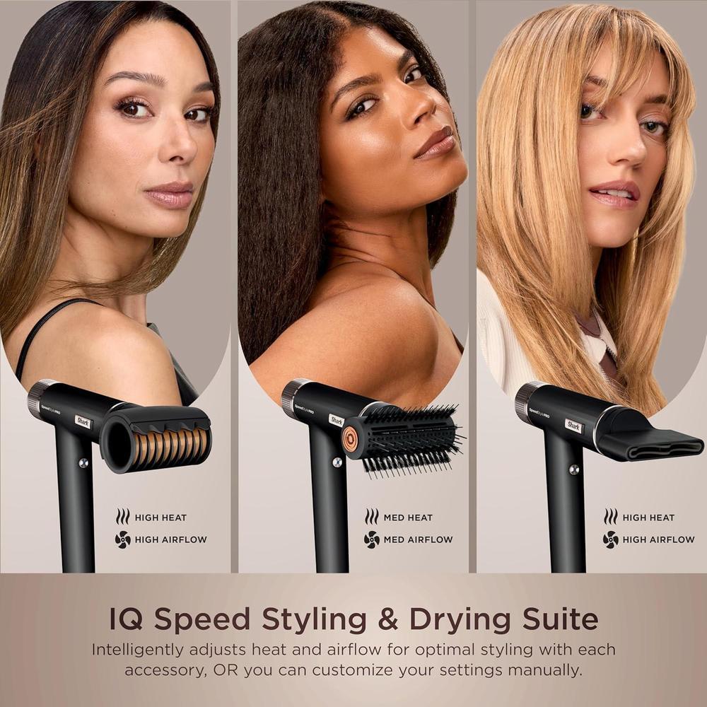 Secador de pelo Shark SpeedStyle Pro HD731 con tecnología iónica, protector de cuero cabelludo, y conjunto de secado rápido