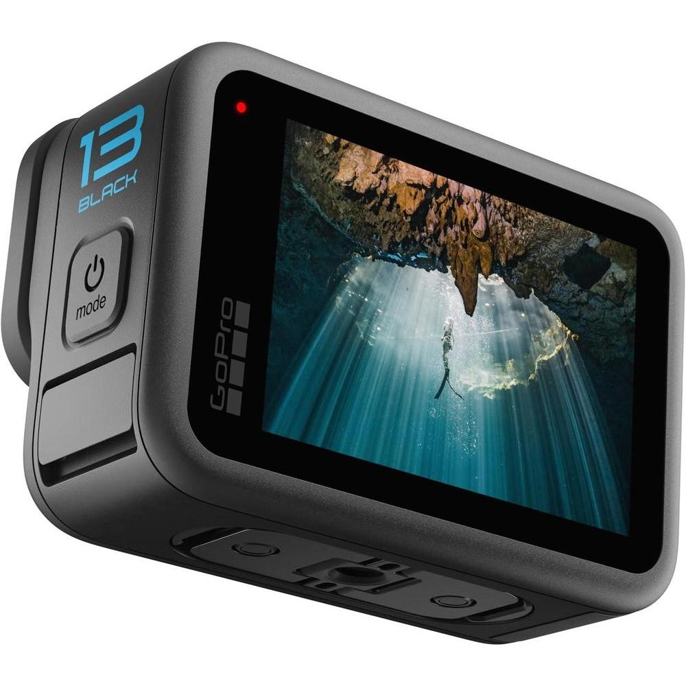 GoPro HERO13 Negro con accesorios: incluye controlador flotante, baterías Enduro, soportes adhesivos, MicroSD 64GB, funda