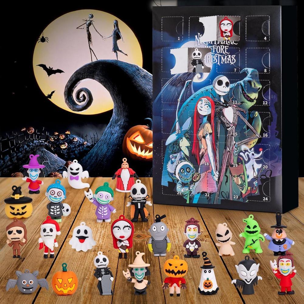 Christmas Advent Calendar 2025,Nightmare Be Christmas Advent Calendar,with 24 Collectible Ornament for Kids Adult Boys Girl,Christmas Countdown Calendar,Christmas Gifts for Grandkids Stocking Stuffer