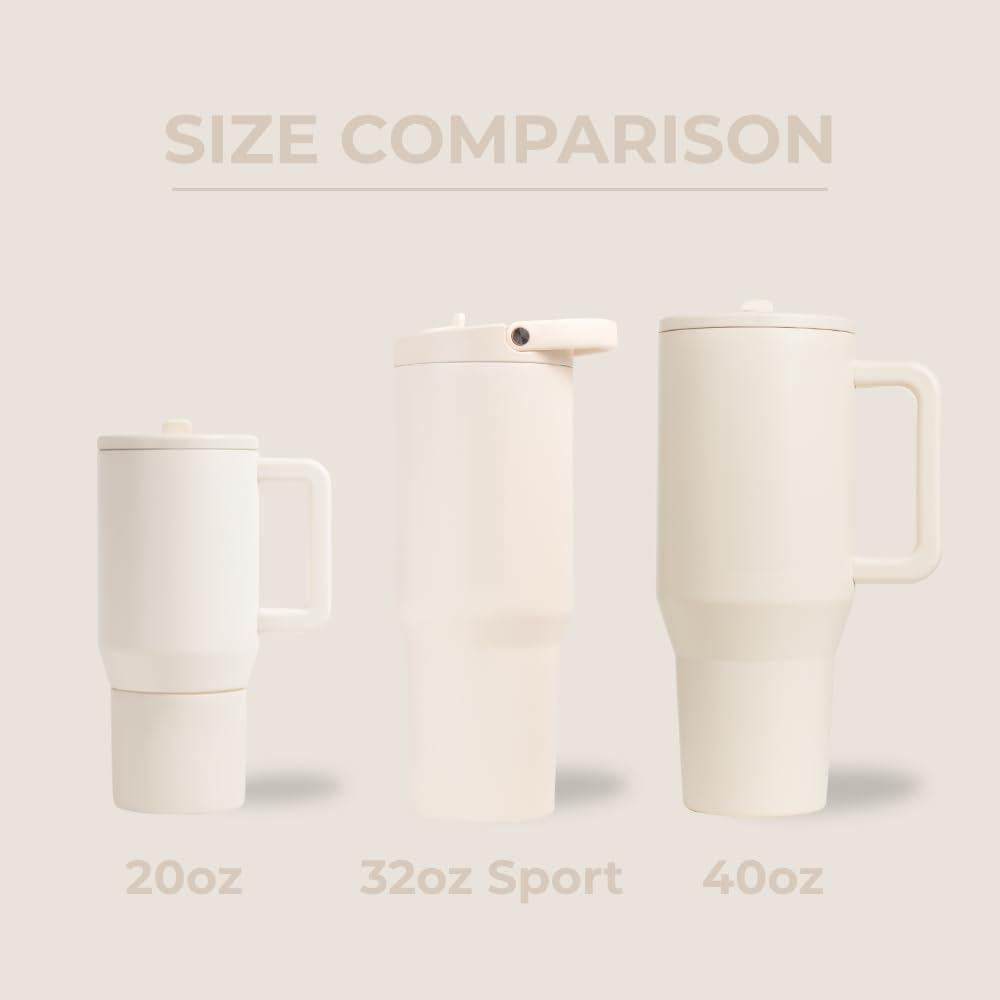 Botella HydroJug de acero inoxidable con popote, aislamiento al vacío, durable y ergonómica. Ideal para el gimnasio y actividades al aire libre