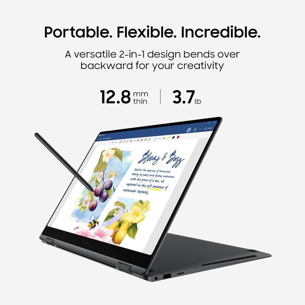 Samsung Galaxy Book5 Pro 360 Copilot+ PC, computadora AI con procesador Intel Core 7 Ultra, pantalla táctil 3K AMOLED, S Pen, 120Hz, Dolby Atmos