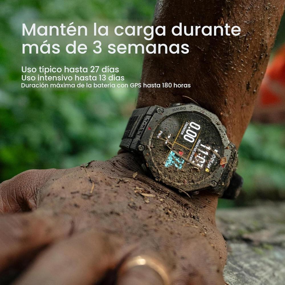 Amazfit T-Rex 3 - Smartwatch Militar Resistente Con GPS Y Mapas Offline, 170 Modos De Fitness