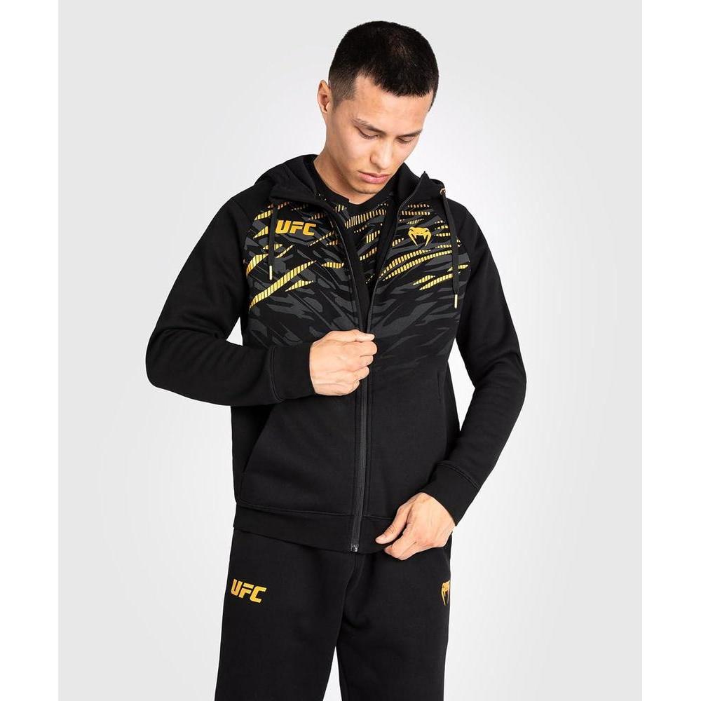 Venum UFC Fusion Sudadera con Capucha para Hombre, Cierre Completo, Bolsillos Laterales y Logotipo Serigrafiado