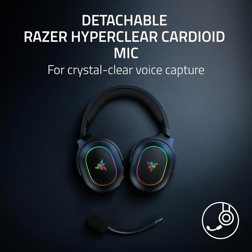 Auriculares Inalámbricos Razer Barracuda X Chroma con Bluetooth, Mic Desmontable, Iluminación RGB, Batería de 70h, para Gaming
