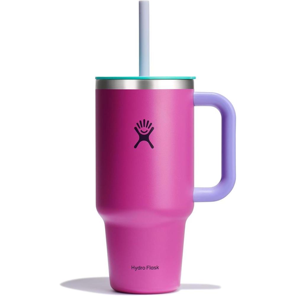 Hydro Flask Travel Tumbler Stainless Steel Insulated Cup with Lid and Straw for Cold Water and Drinks for Sports, School, Work, Car, Travel and Weekends
