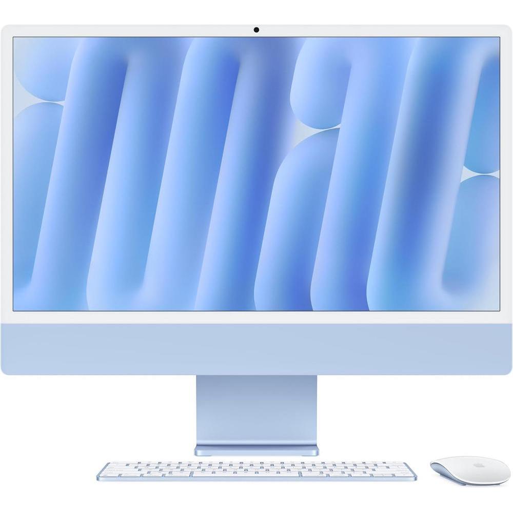 Apple 2024 iMac All-in-One Desktop Computer with M4 chip with 8-core CPU and 8-core GPU: Built for Apple Intelligence, 24-inch Retina Display, 16GB Unified Memory, 256GB SSD Storage; Blue