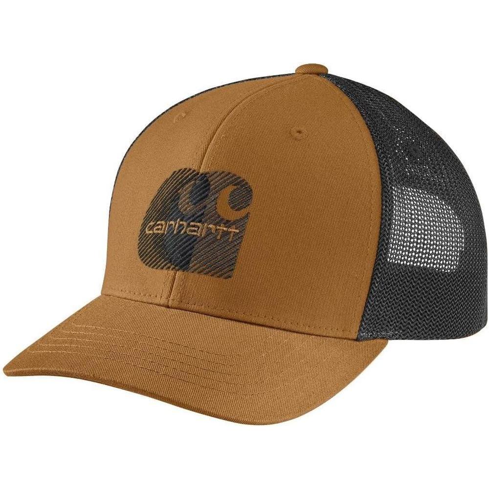 Carhartt Mens Canvas Mesh-Back Logo Embroidered Cap