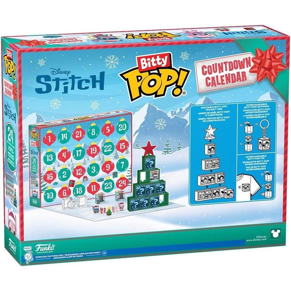 Calendario de adviento Funko Pop! Bitty con figuras coleccionables de Stitch Holiday, perfecto para regalo y decoración