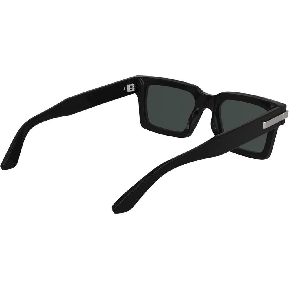 Gafas de sol rectangulares Calvin Klein con detalles metálicos y marco de acetato reciclado para un estilo sofisticado