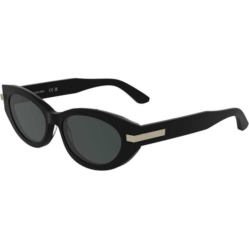 Gafas de sol Calvin Klein mujer CK25502S negras con lente gris sólido y logotipo refinado