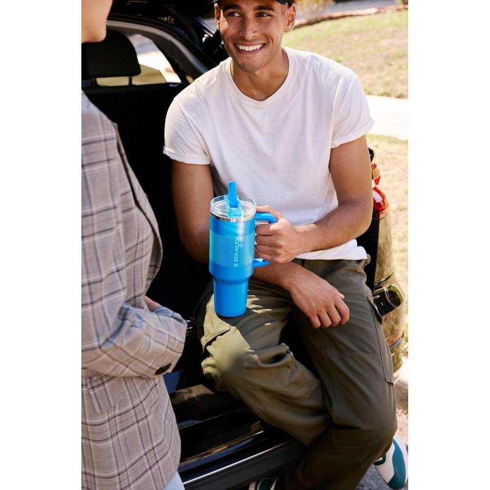 Vaso de paja STANLEY Quencher ProTour antifuga con popote y asa integrado, ideal para viajes, acero inoxidable sin BPA