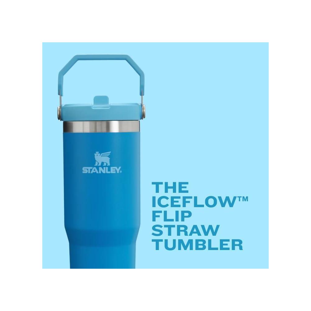 Stanley IceFlow 2.0 Botella con Popote Abatible, Agarradera, Aislamiento Acero Inoxidable, Libre de BPA, Color Frost