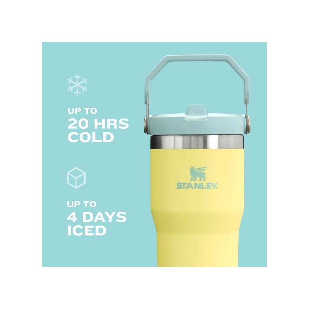 Stanley IceFlow 2.0 Tumbler con tapa giratoria y pajilla abatible, resistente a fugas, acero inoxidable aislado, libre de BPA