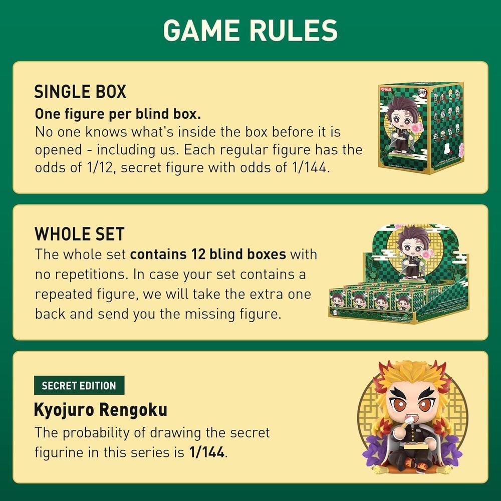 POP MART Demon Slayer - Figuras de la serie de flores de nacimiento, diseño aleatorio en caja ciega, colección y decoración