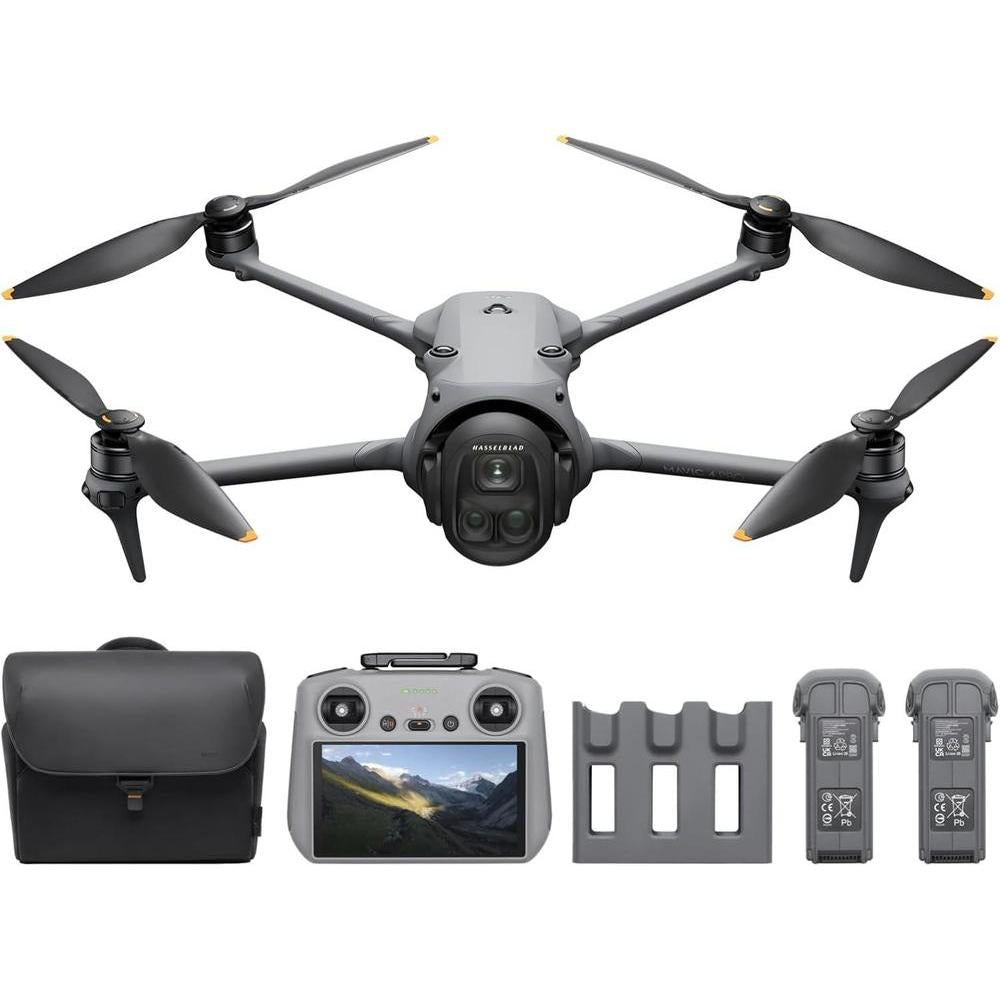 DJI Mavic 4 Pro Fly More Combo with DJI RC 2, Flagship Tri-Camera Drone with 100MP 4/3 CMOS Hasselblad Camera, 30km/18.6mi Video Transmission, 51-Min Max Flight Time, Charging Hub, and More