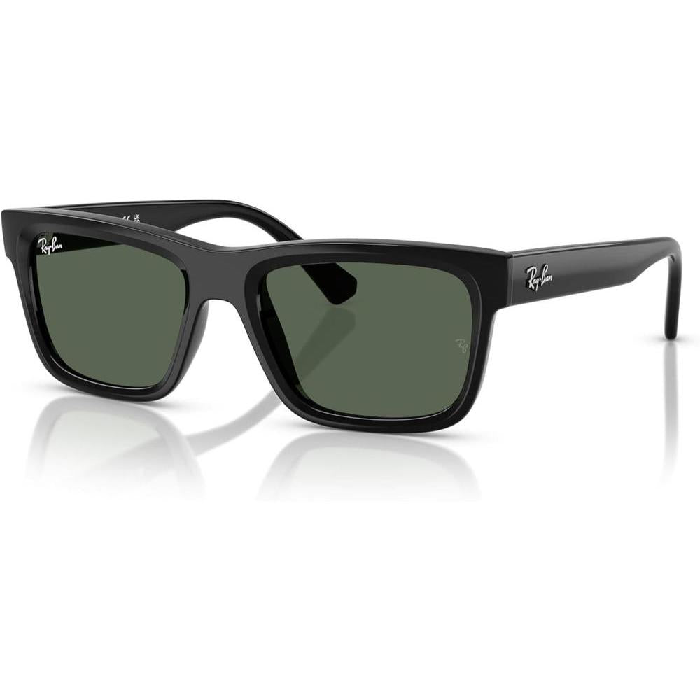 Ray-Ban Unisex Sunglasses Black Frame, Dark Green Lenses, 49MM